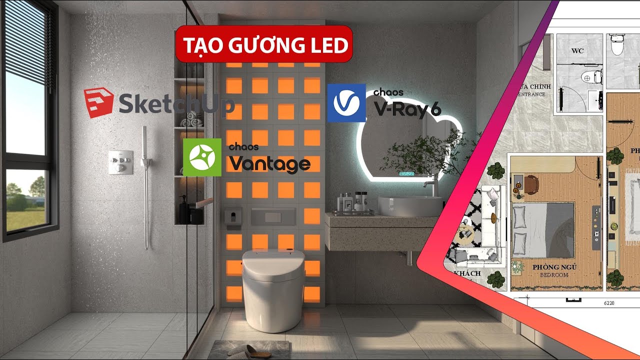 👉HƯỚNG DẪN TẠO VẬT LIỆU GƯƠNG LED CẢM ỨNG - SKETCHUP (Cho người mới sử dụng phần mềm)