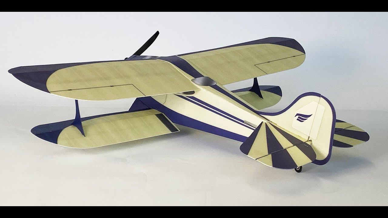 The Microaces Scrappee Biplane Classic on it's first flight...