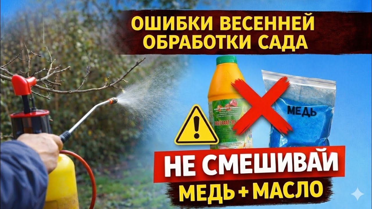 5 ОШИБОК РАННЕВЕСЕННЕЙ ОБРАБОТКИ САДА!