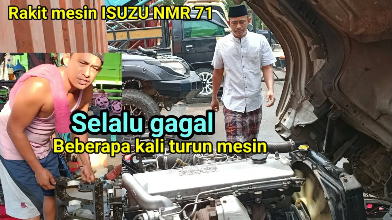 Rakit mesin ISUZU NMR 71 dari jakarta