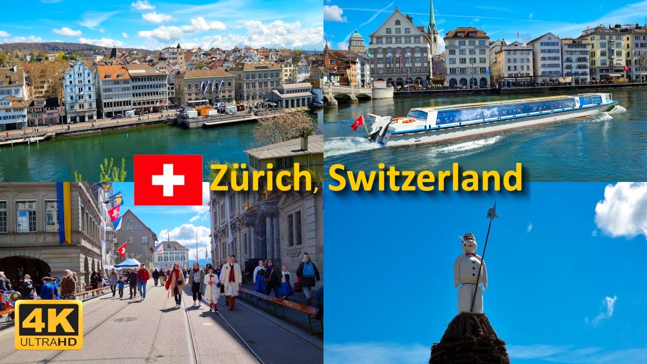 Sechseläuten stroll through Zürich old town from Lindenhof to Sechseläutenplatz | April 2023【4K】