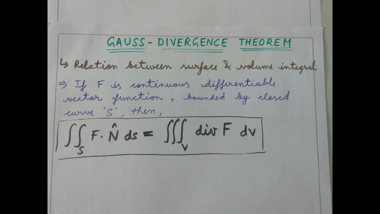 GAUSS DIVERGENCE THEOREM