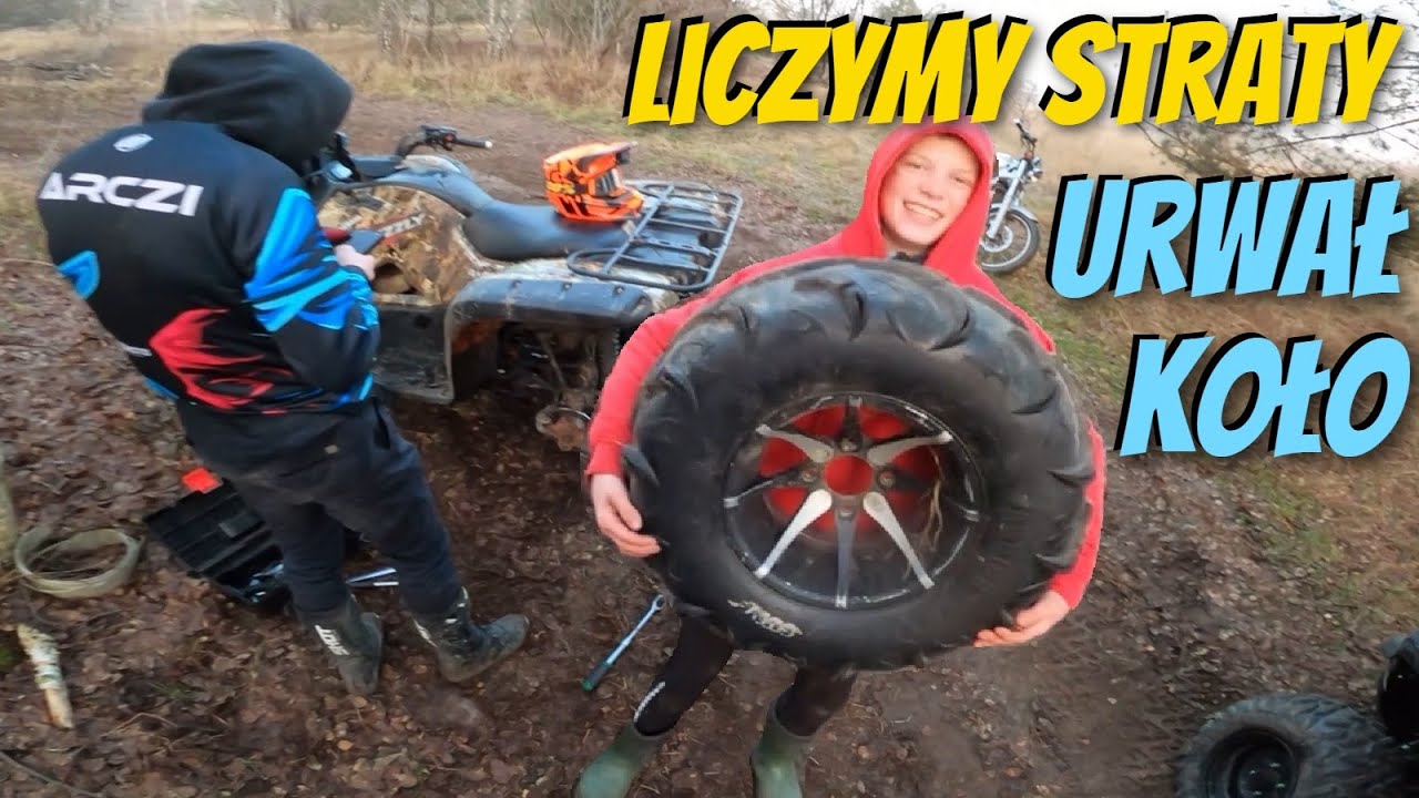 Młody URWAŁ KOŁO w grizzly 700 / Liczymy straty / Mobilny serwis u Areczka / Topienie Harleya