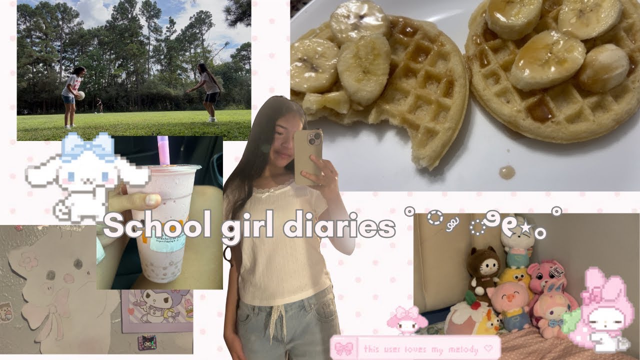School girl diary 🎶🤍🌷| realistic school days as a ambivert middle schooler! 🪞(ep.1)