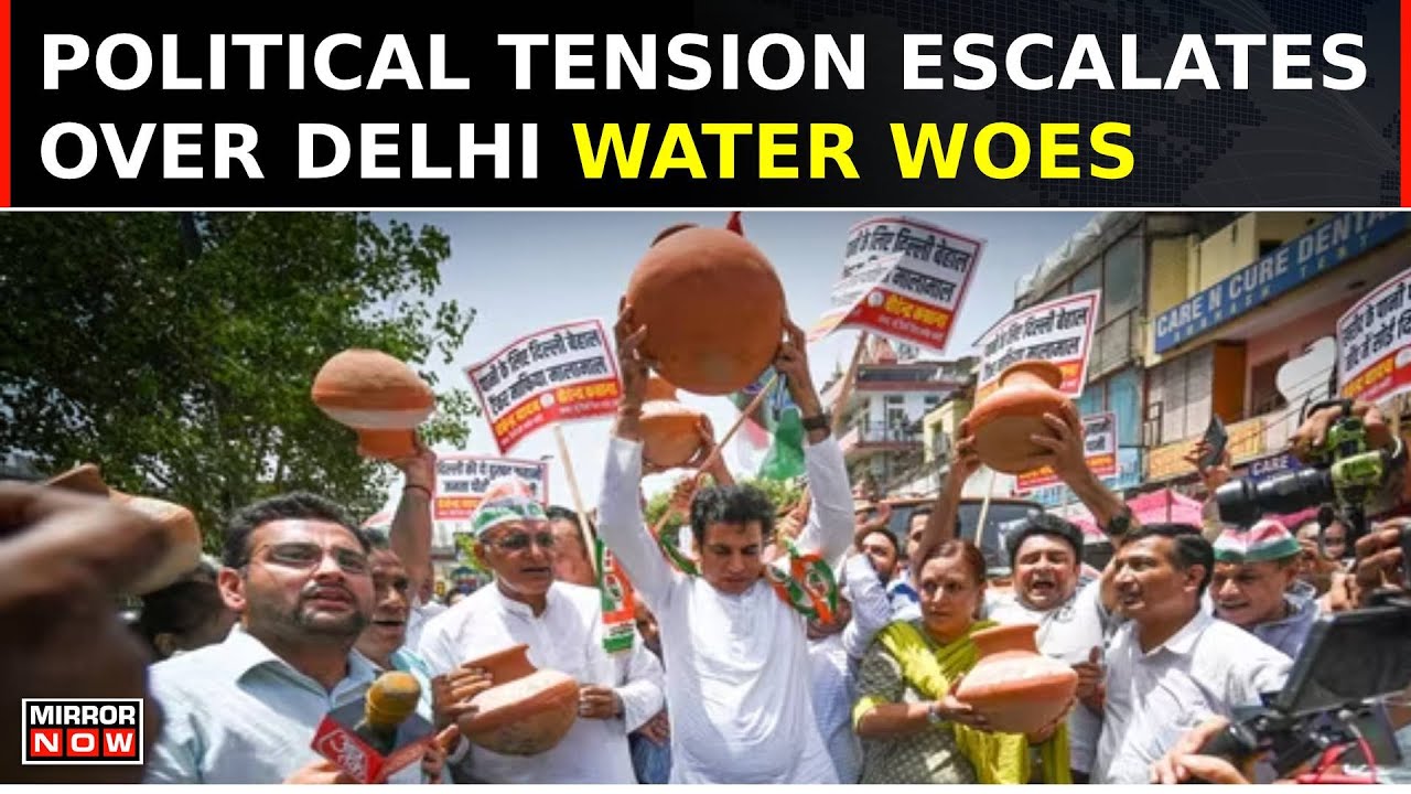 Delhi Water Crisis Escalates: AAP Blames Haryana, BJP And Congress Stage Protest | Top News