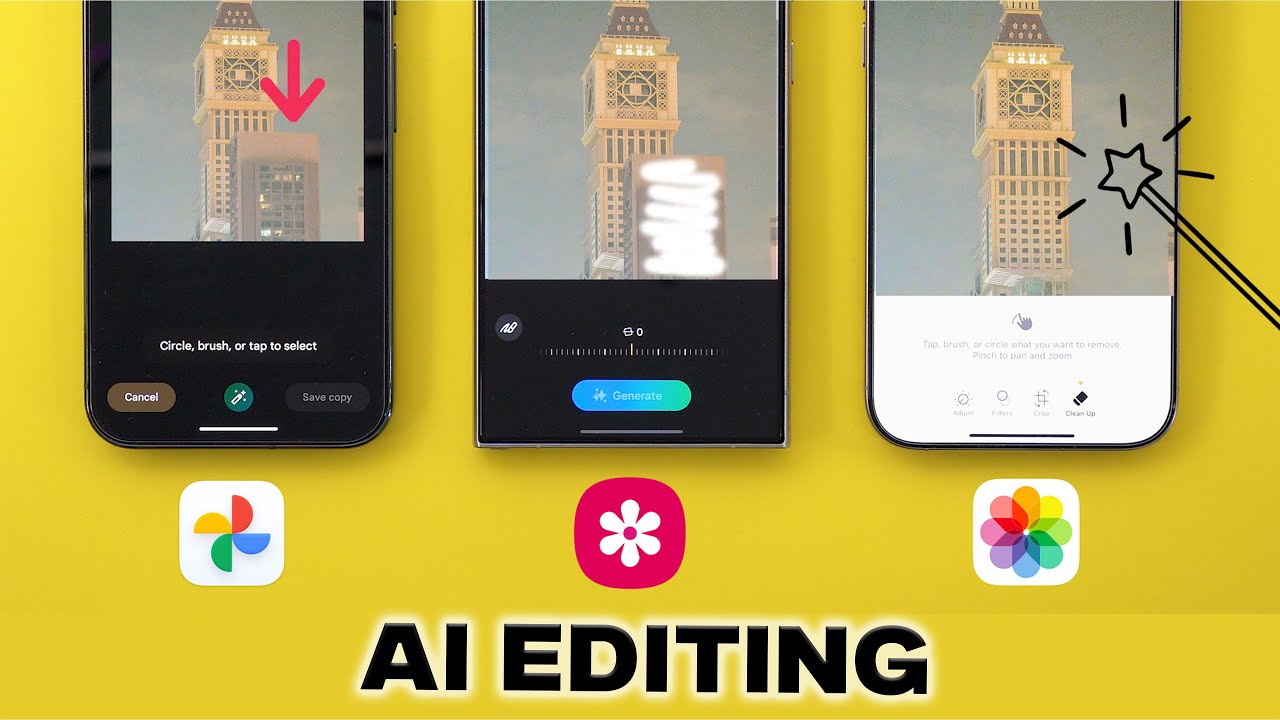 Битва ИИ-редактирования: Google Photos против Apple Photos против Samsung Gallery