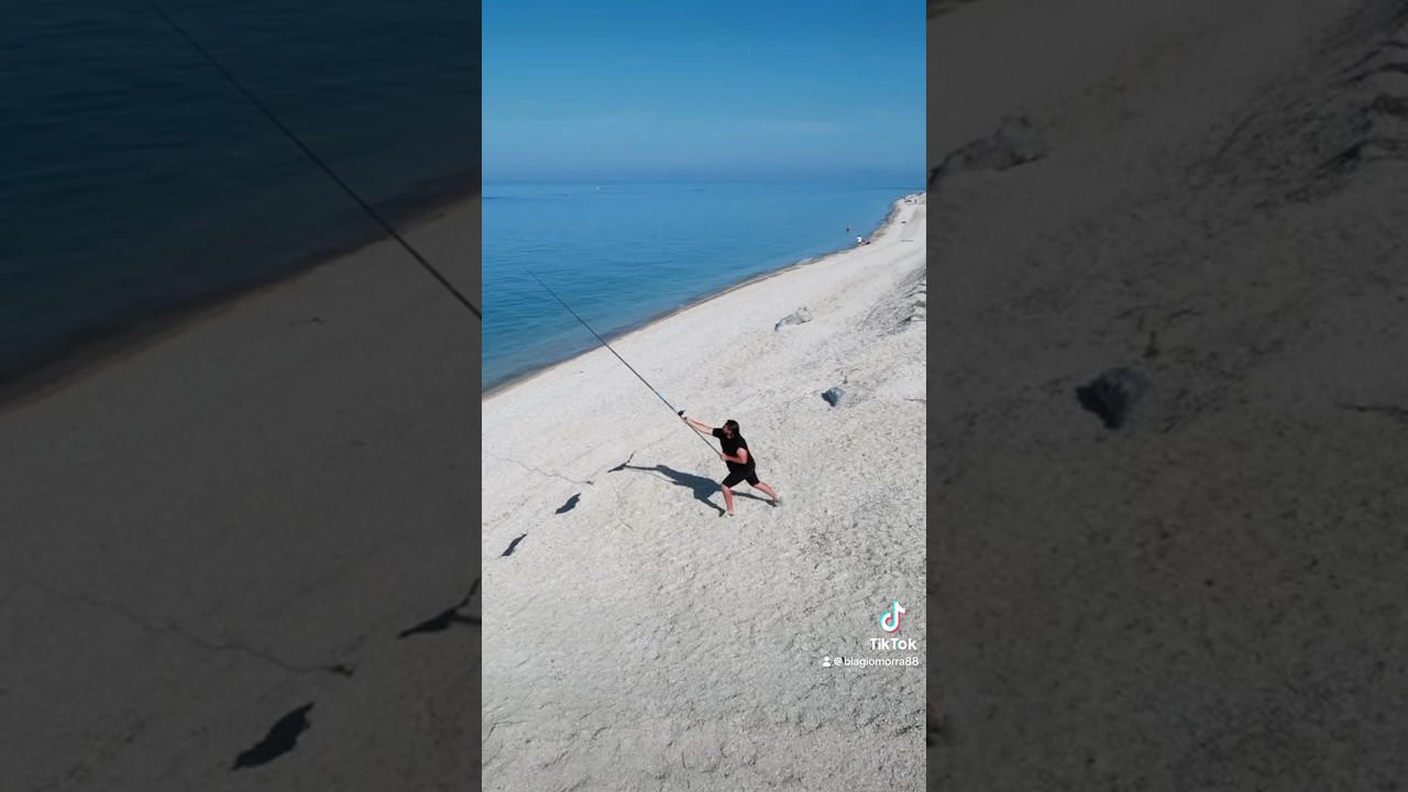 Superare la scogliera distante 230 metri con un lancio da riva #challenge #fishing #surfcasting