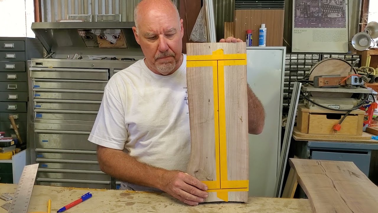 Making Parallel 90 Degree Cuts Marks On An Uneven Live Edge Surface