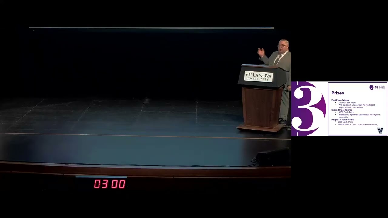 Villanova University's 2026 Three-Minute Thesis (3MT) Competition
