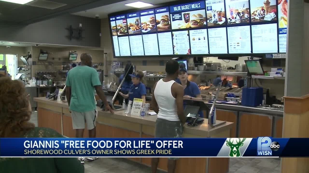 Shorewood Culver's offers Giannis free food for life