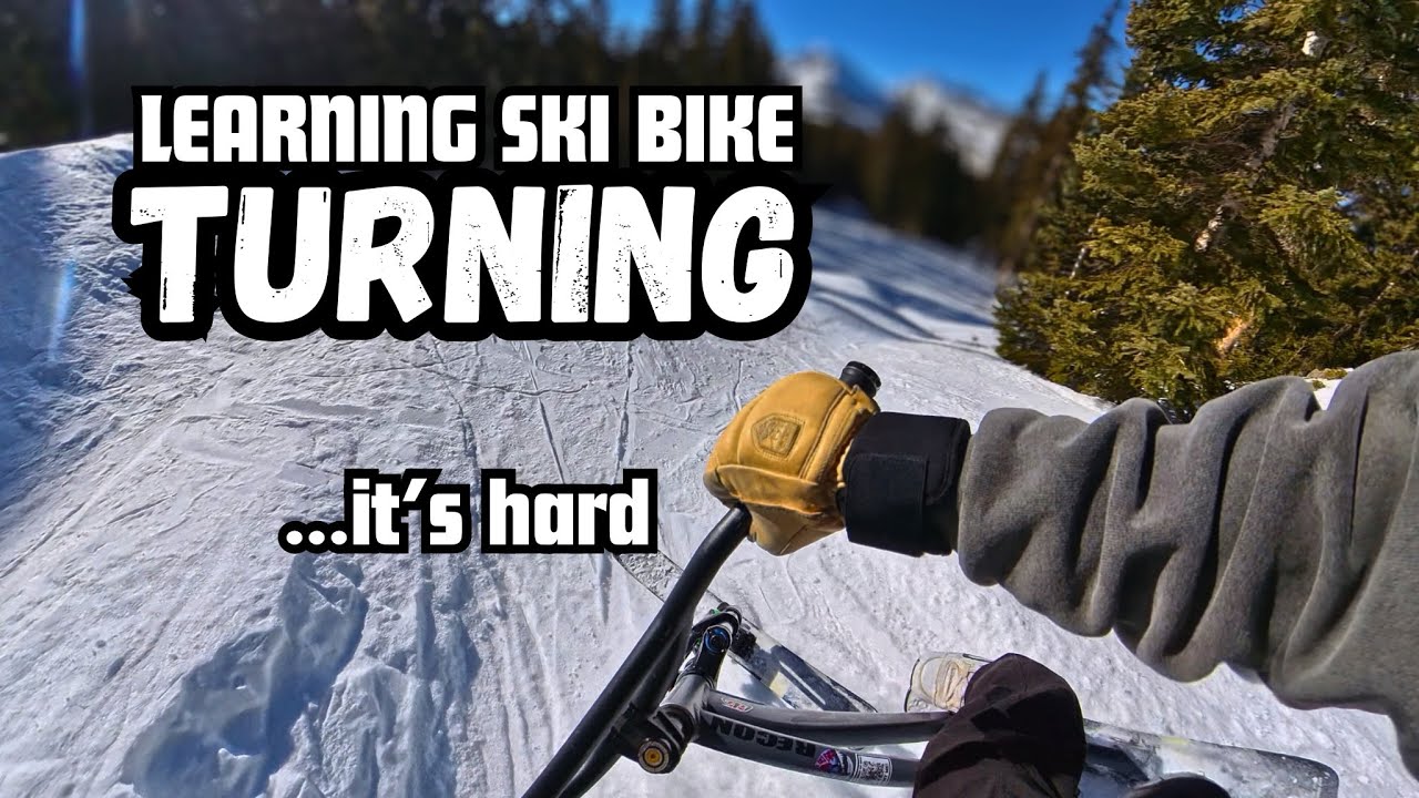 Learn to ride a Ski Bike - TURNING