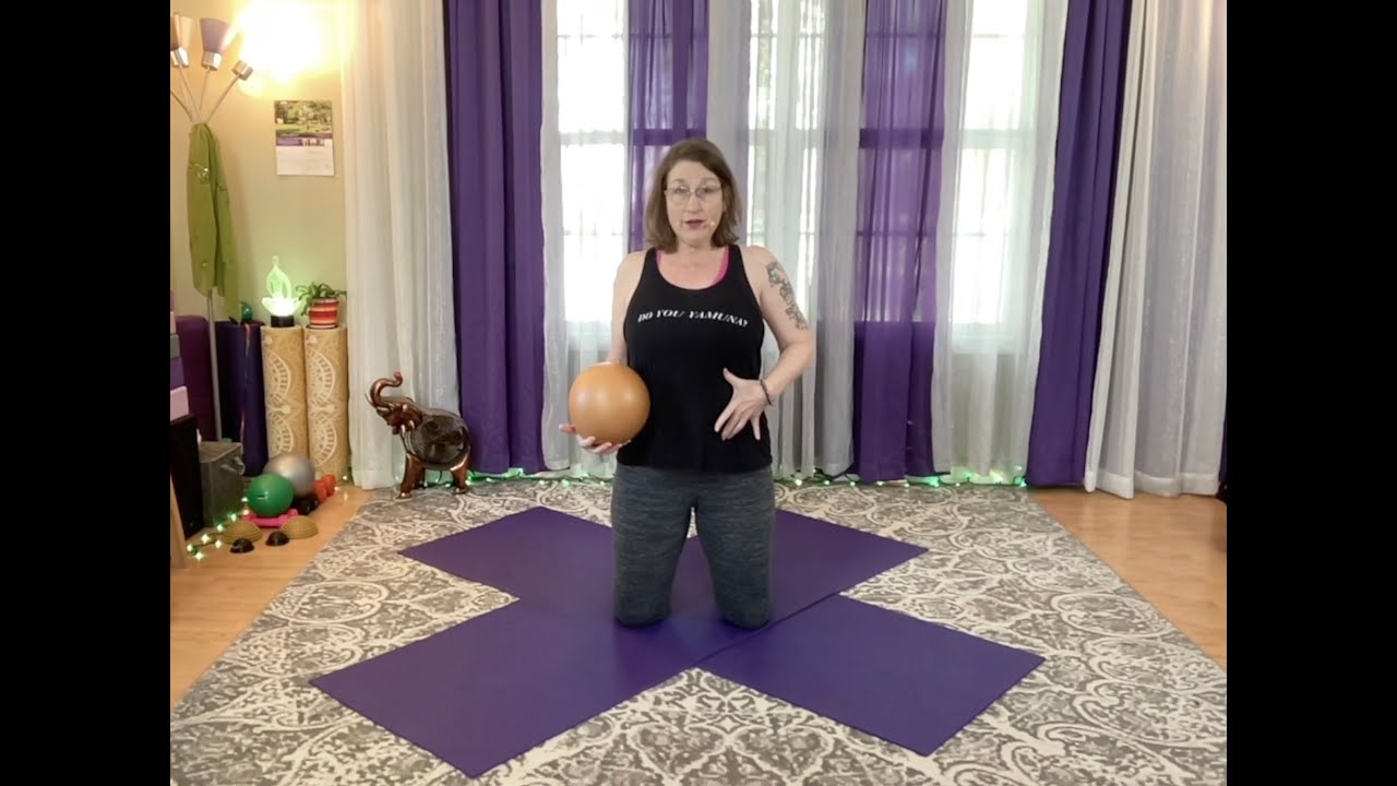 Yamuna Body Rolling Routine for Front of Pelvis, Abs and Low Back