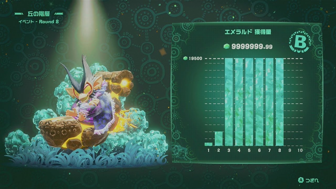 【ドンキーコング バナンザ】エメラルドラッシュ 第2回イベント「パワーを伸ばして」 カンスト(Round8)