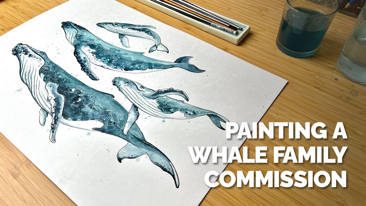 Painting a Whale family commission