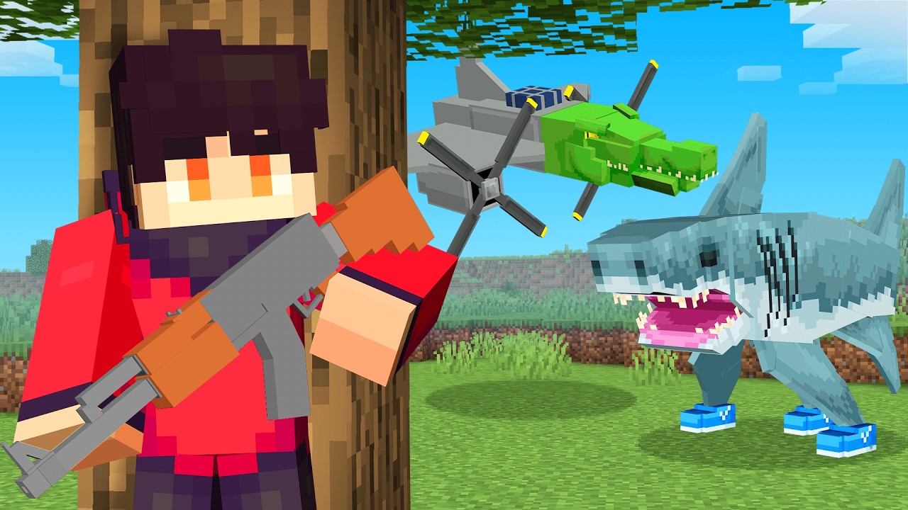 I Used GUNS vs ITALIAN BRAINROT in Minecraft!