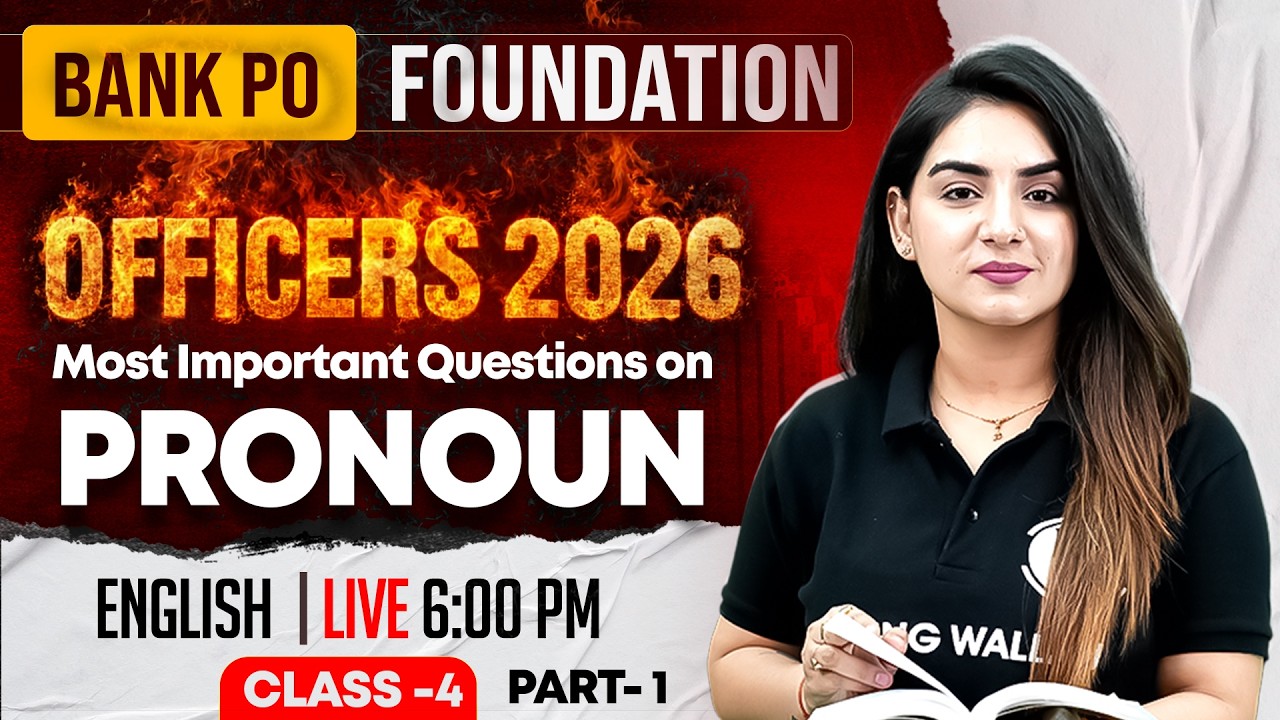 Bank PO Foundation 2026 | Pronoun Most Important Questions | English by Anchal Ma'am #1