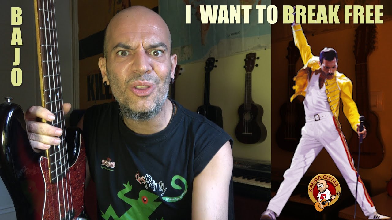 Como tocar I WANT TO BREAK FREE en BAJO | Tutorial QUEEN FÁCIL