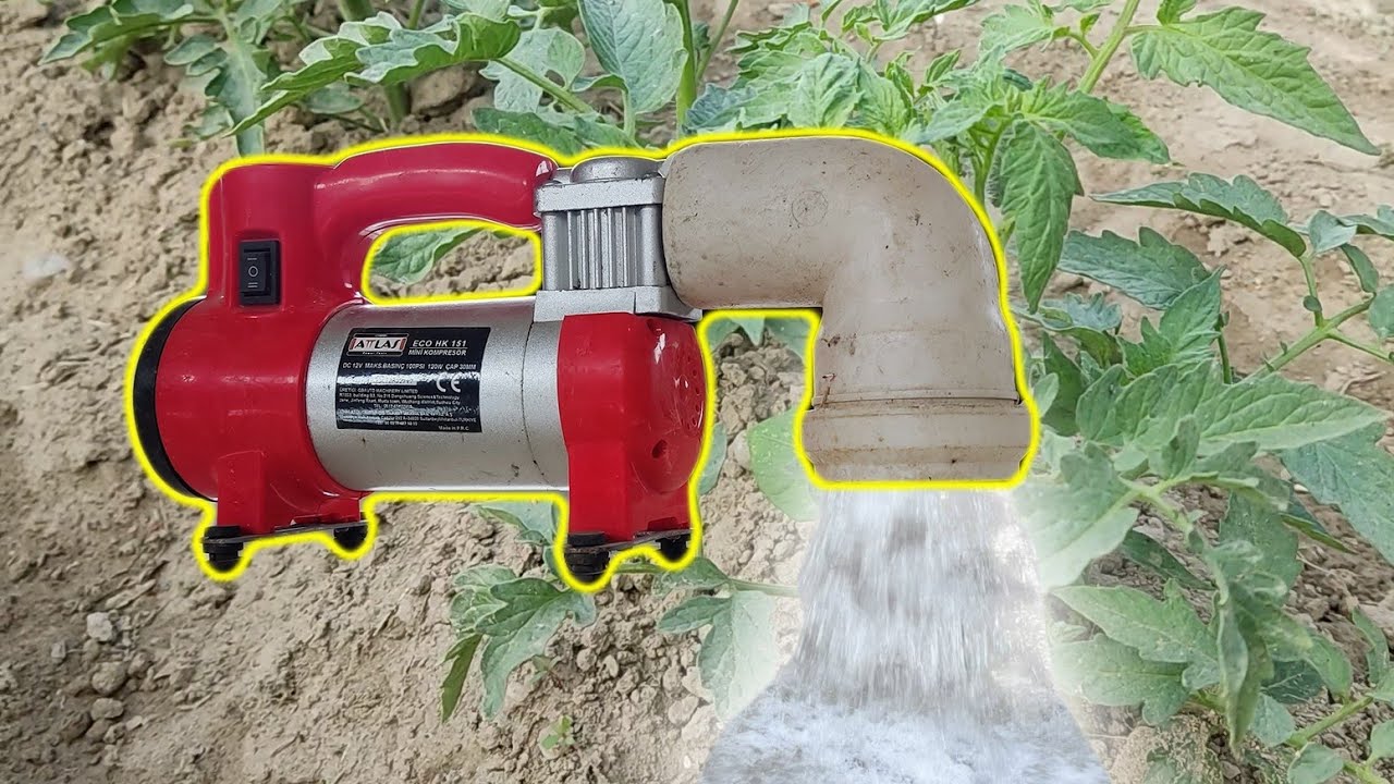 Делая водяной насос с автомобильным насосом, мы сделали из воздушного насоса водяной мотор.