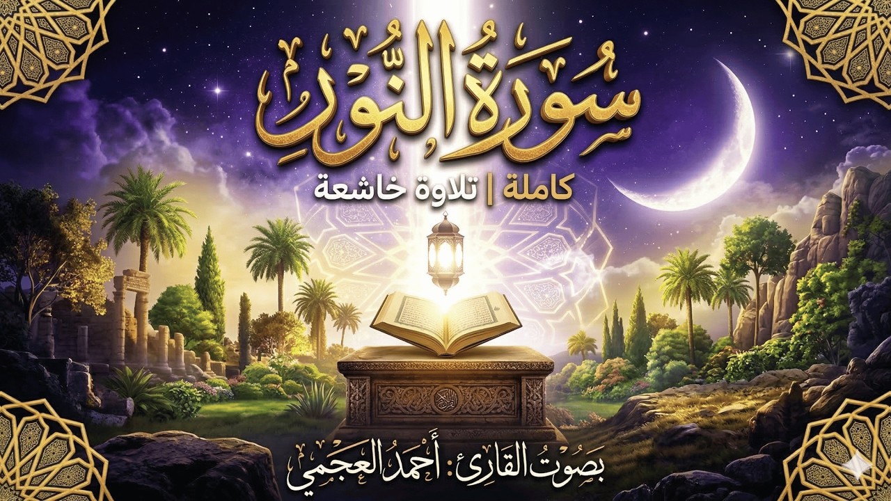 سورة النور بصوت أحمد العجمي | تلاوة خاشعة ومؤثرة تريح القلب