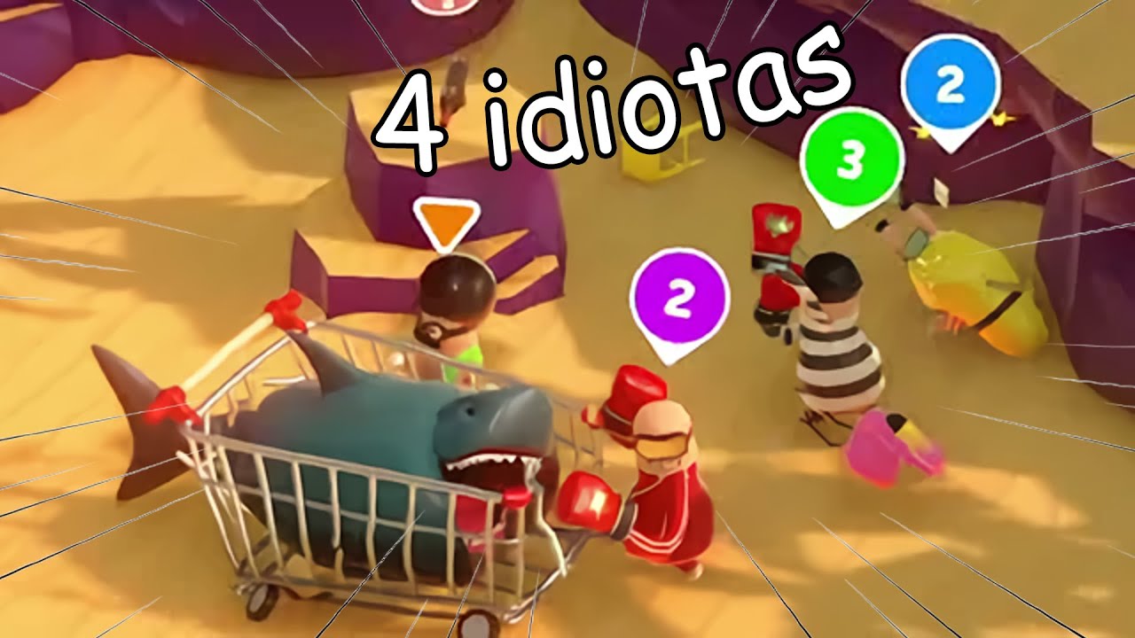 4 IDIOTAS jogando RUBBER BANDITS