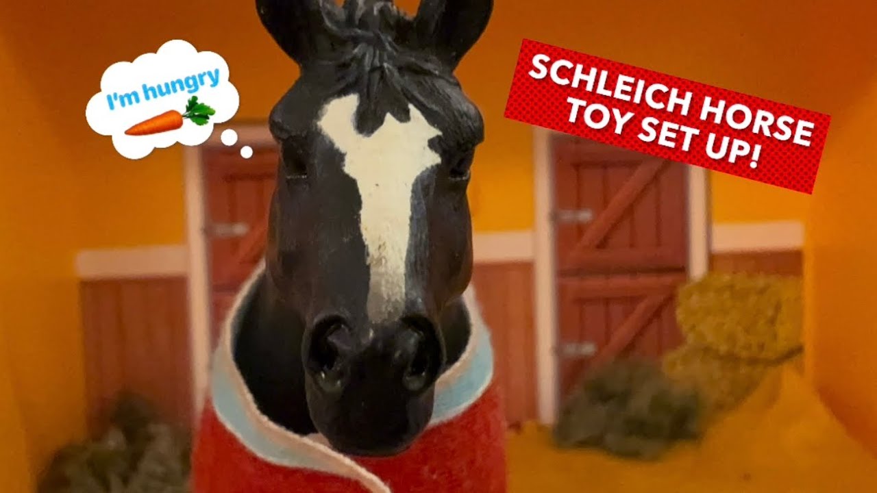 ￼Schleich horse set up!!!    All neat and tidy!
