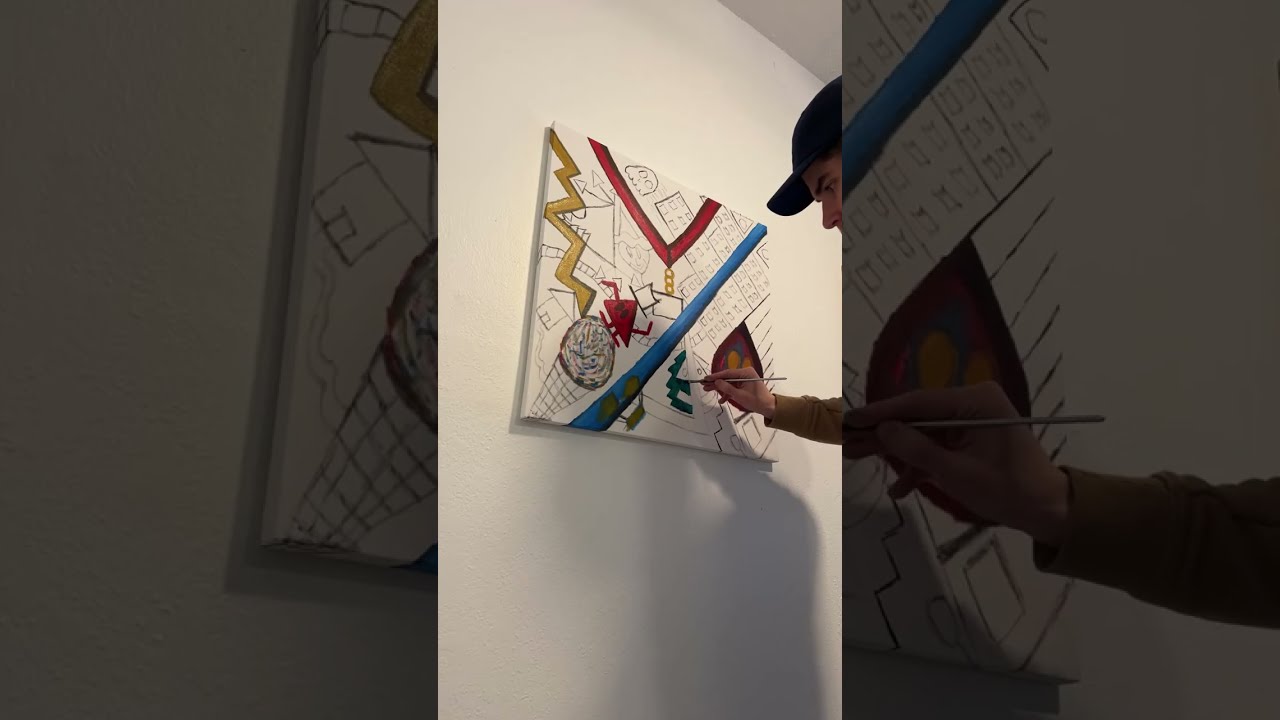 Watch Me Paint A Crazy Oil Painting - Abstract Art Process | Doodle Art livestream!