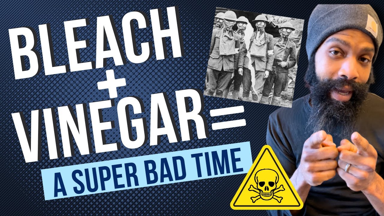 NEVER mix bleach and vinegar!