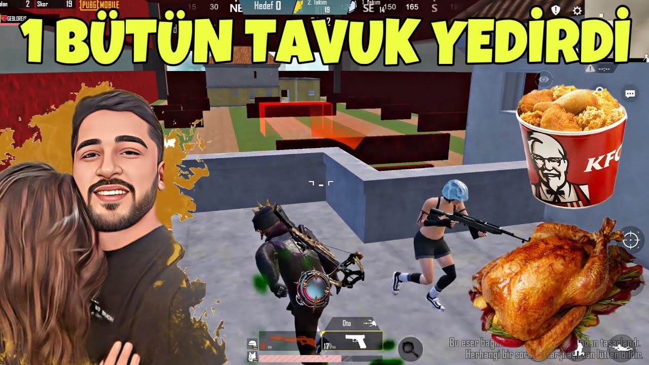 TAVUK&Ccedil;U GEBLO! AYŞO HER VURDUĞUNDA TAVUK BUT YEDİM! -PUBG MOBİLE