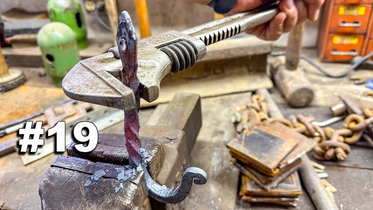 No. 19 ~ Beginner Blacksmithing... Making 100 Forged Hooks