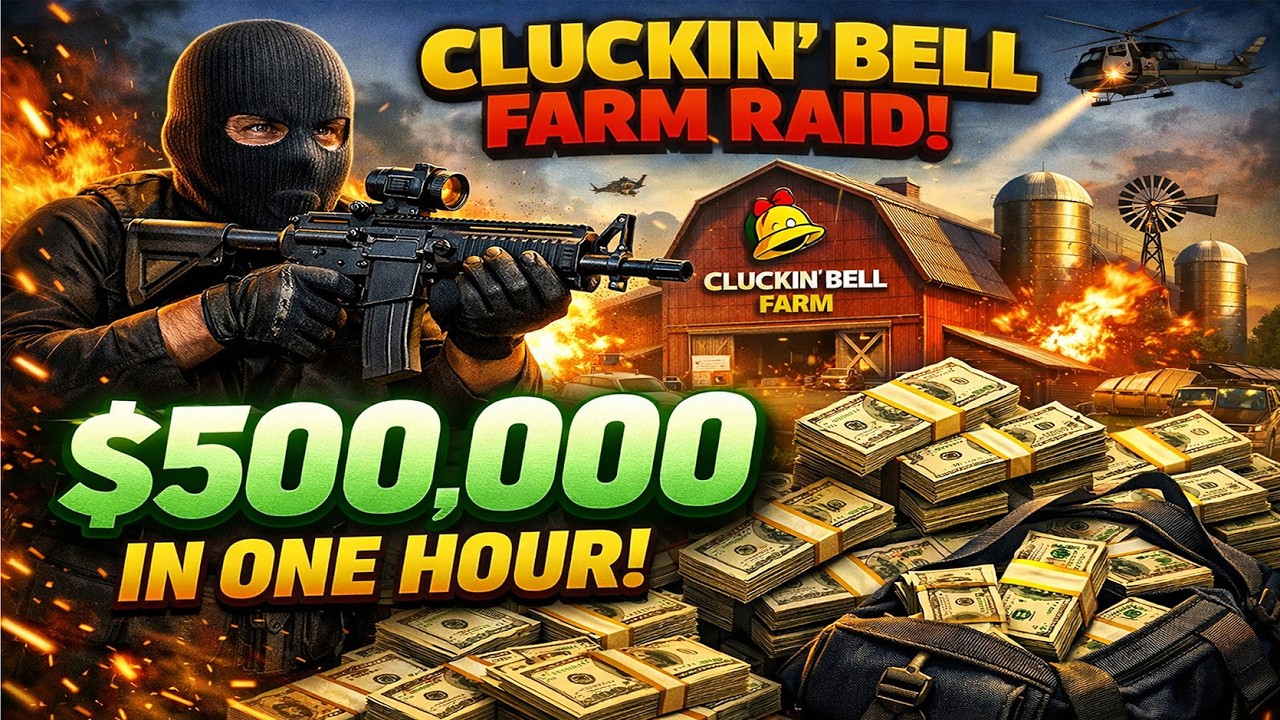 Cluckin Bell Farm Raid |  $500000 in one hour | GTA V Online  | Ryzor Gaming
