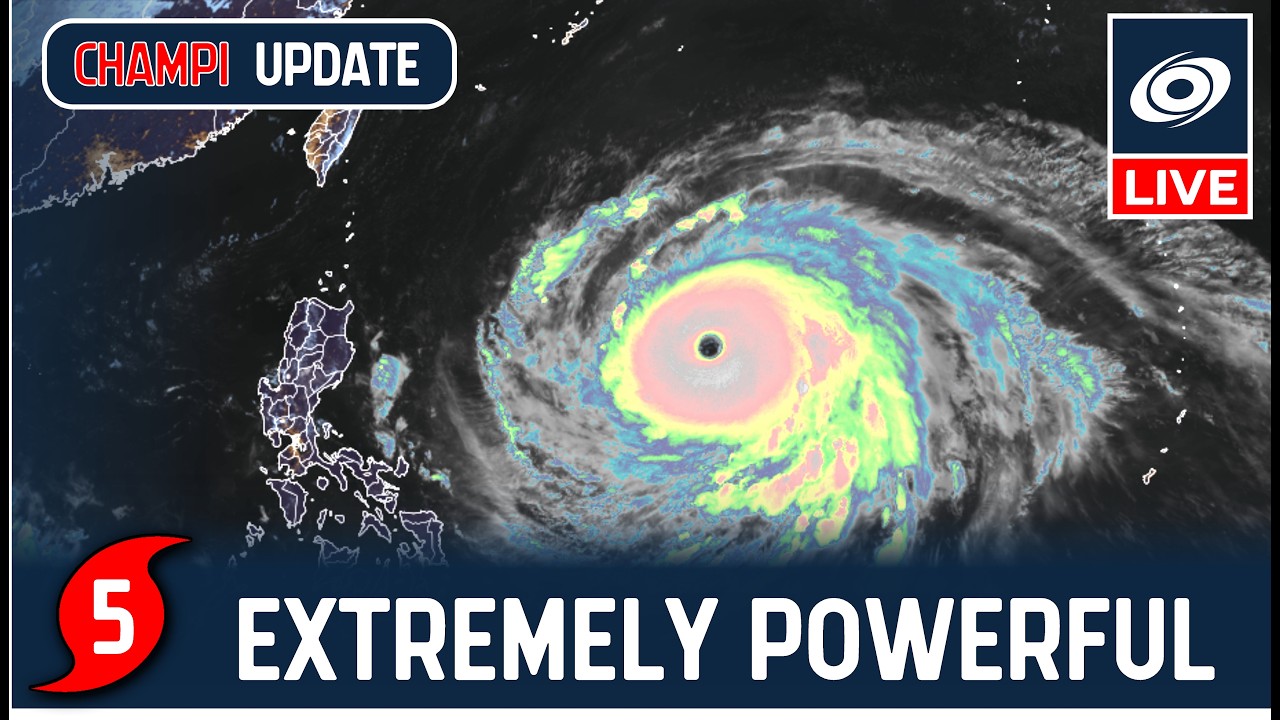 LIVE: Super Typhoon Champi extremely powerful