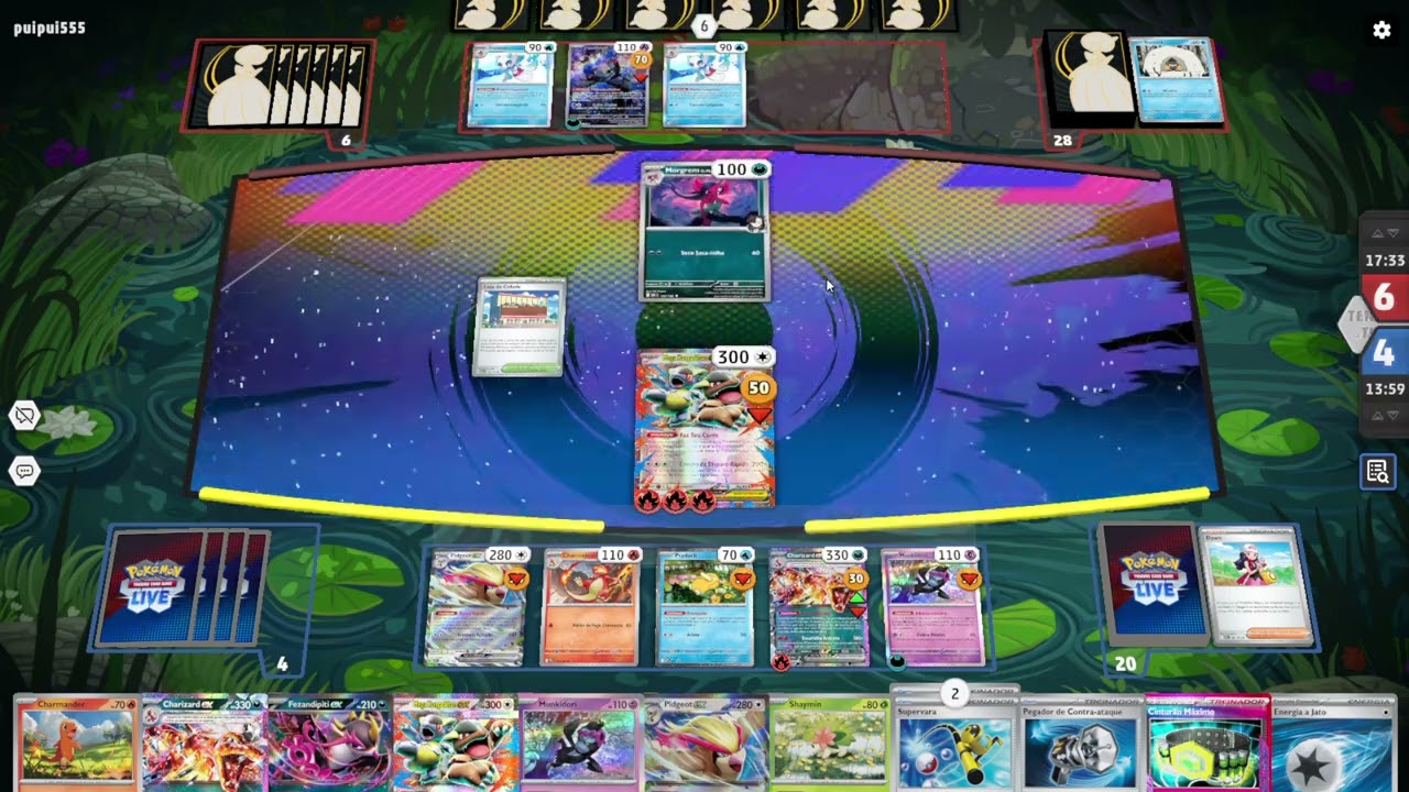 Grimm com 1857 de ranking no PTCG Live