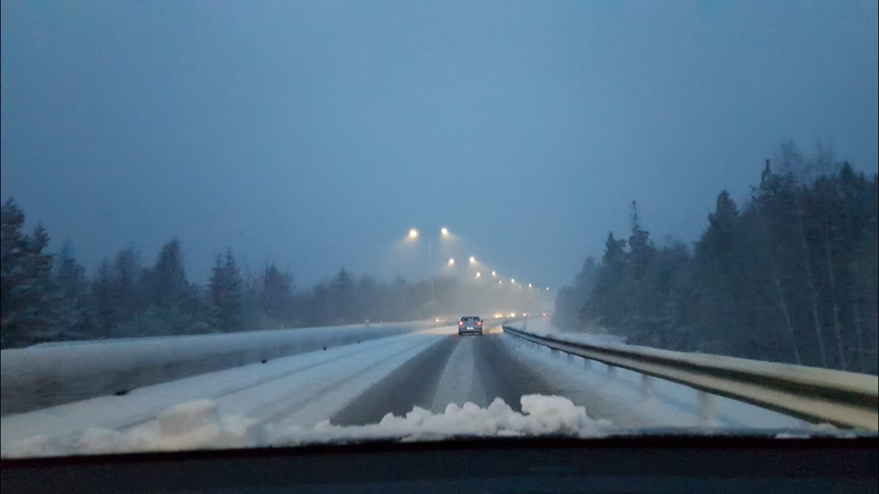 drive in a snow storm in sweden  Drive Relaxing Drive Videos
