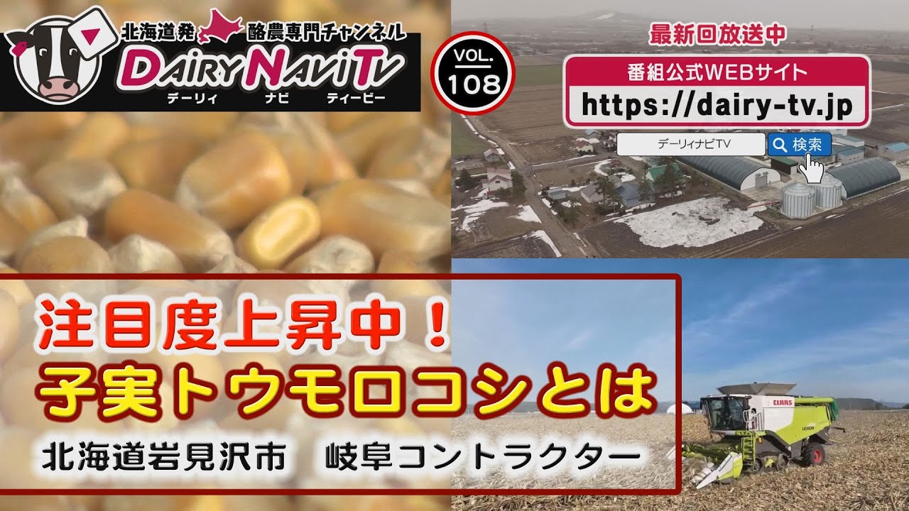デーリィナビTV #108 『注目度上昇中！子実トウモロコシとは』北海道岩見沢市    岐阜コントラクター