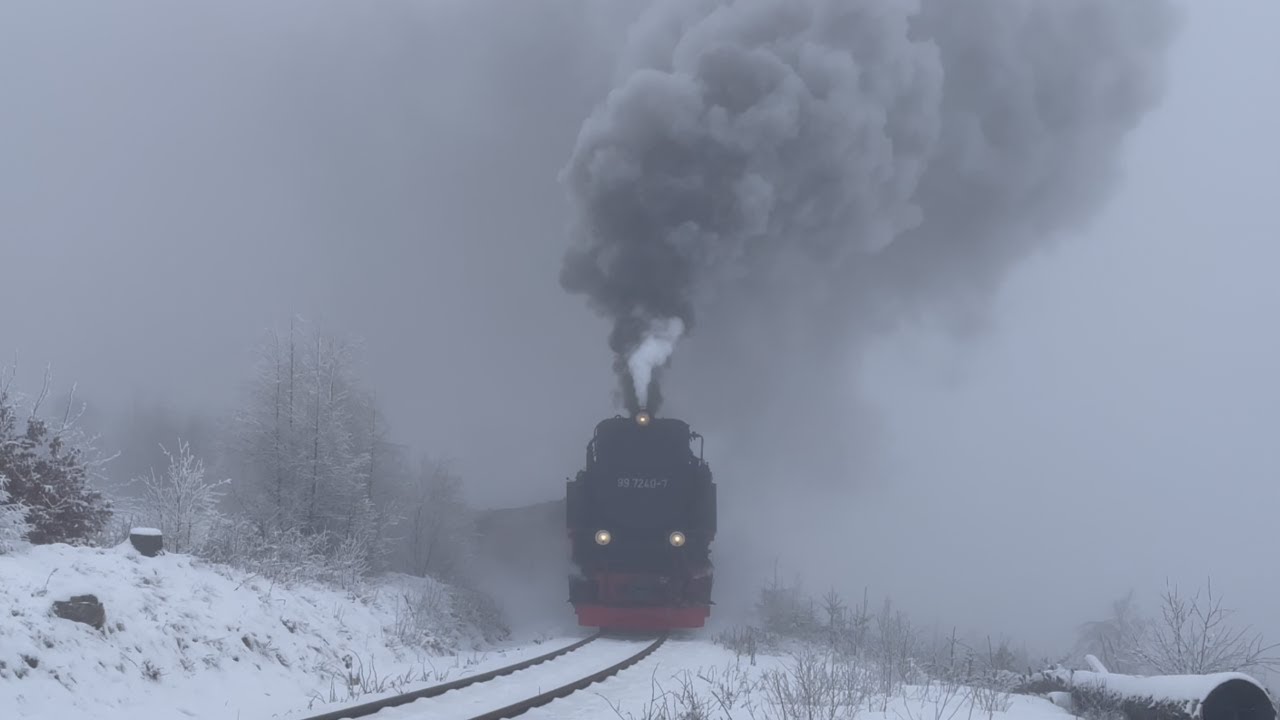 Gefrorener Schnee im Harz in den letzten Januartagen