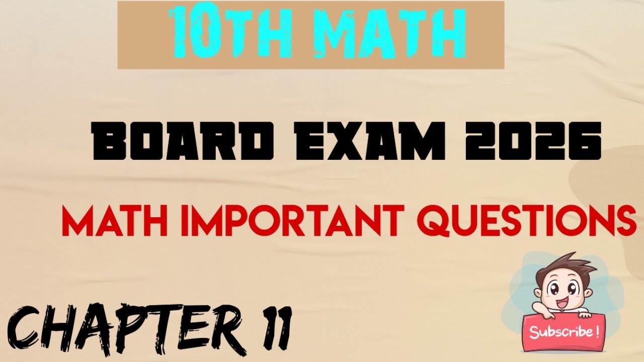 Chaper-11//Maths Important Questions// Board Exam2026