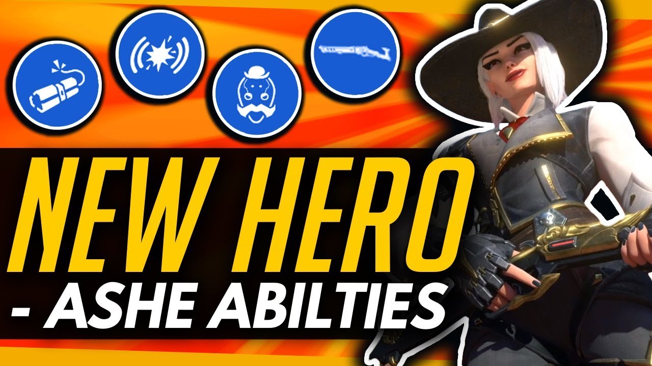 Overwatch | ASHE  ALL ABILITIES AND ULTIMATE SHOWCASE - NEW HERO DETAILS
