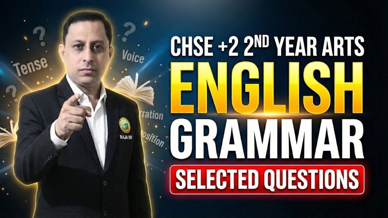 CHSE +2 2nd Year Arts 2026 | English Grammar | Selected Important Questions | #chse2026 #12thenglish
