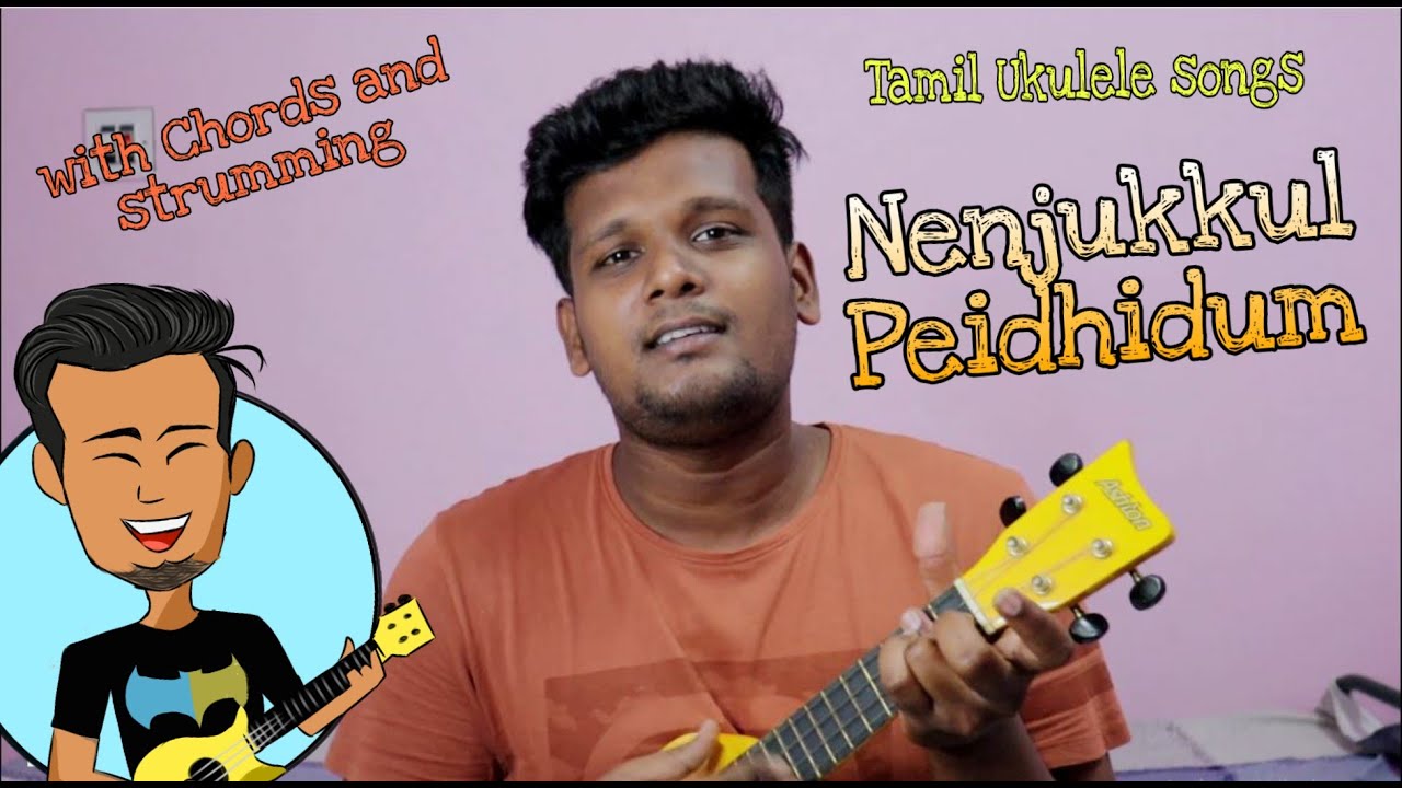 Tamil Ukulele Cover- 10 | Nenjukkul Peidhidum | With Chords and Strumming