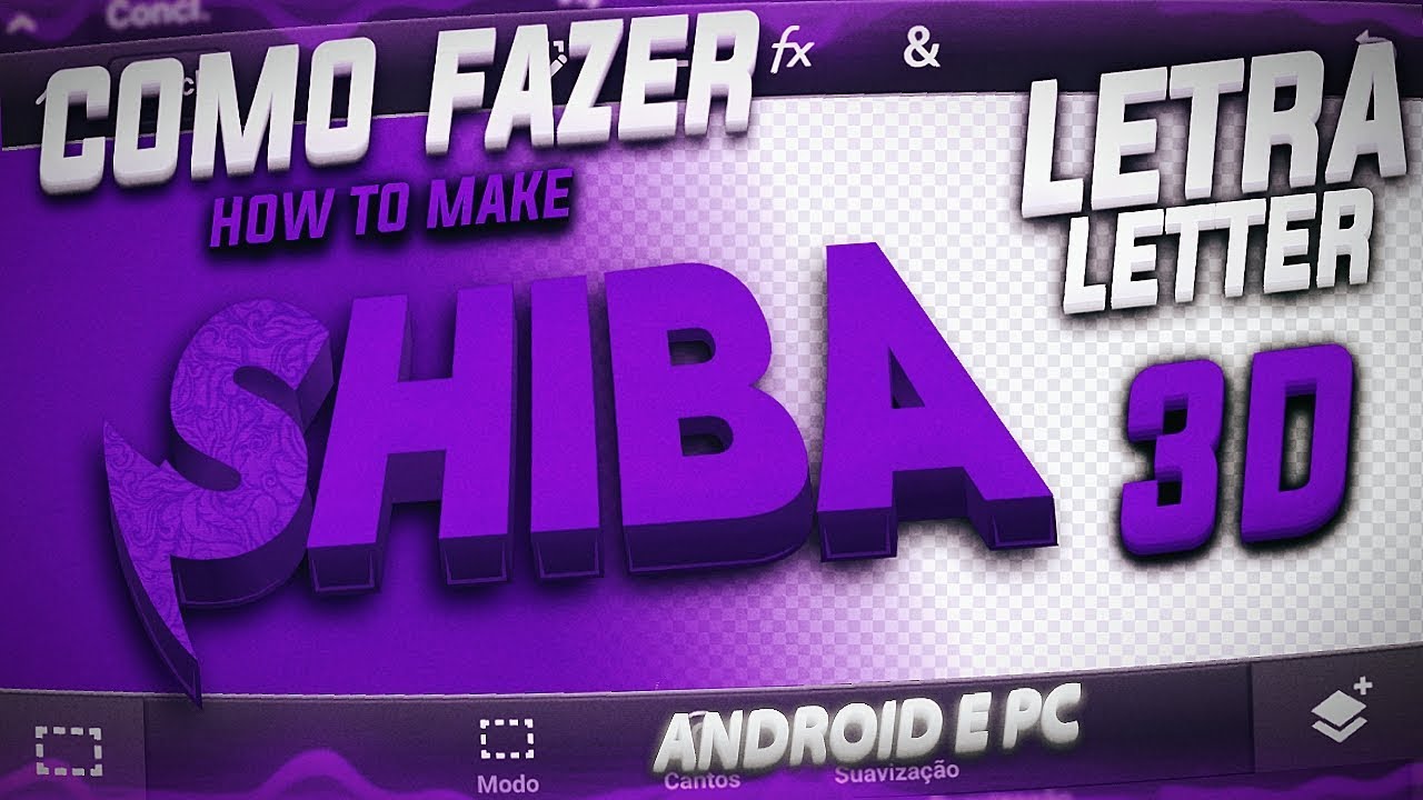 COMO FAZER LETRA 3D (Android / Pc) Ps Touch - PS CS6 - Tutorial De Texto (Aprendendo Com o Xavozo)