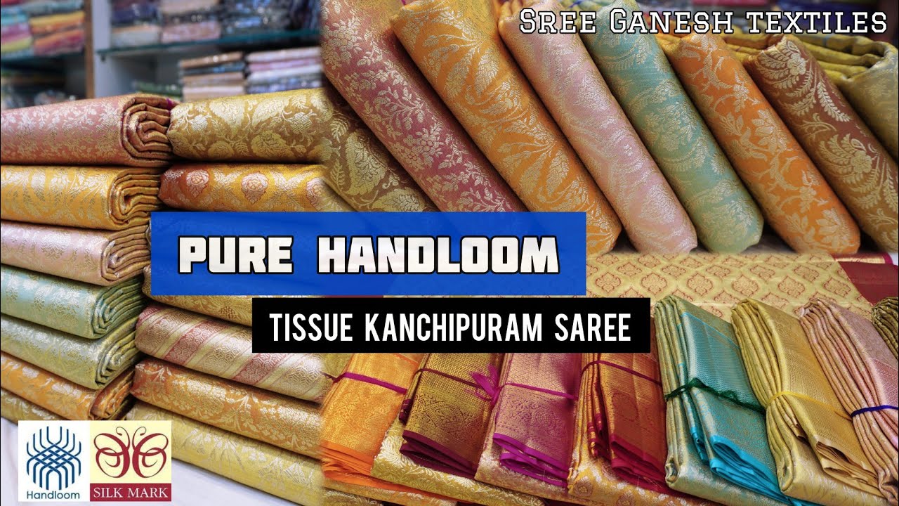 Pure Handloom tissue Kanchipuram Silk saree wholesaler in Kolkata, Tissue Kanchipuram silk saree. 
