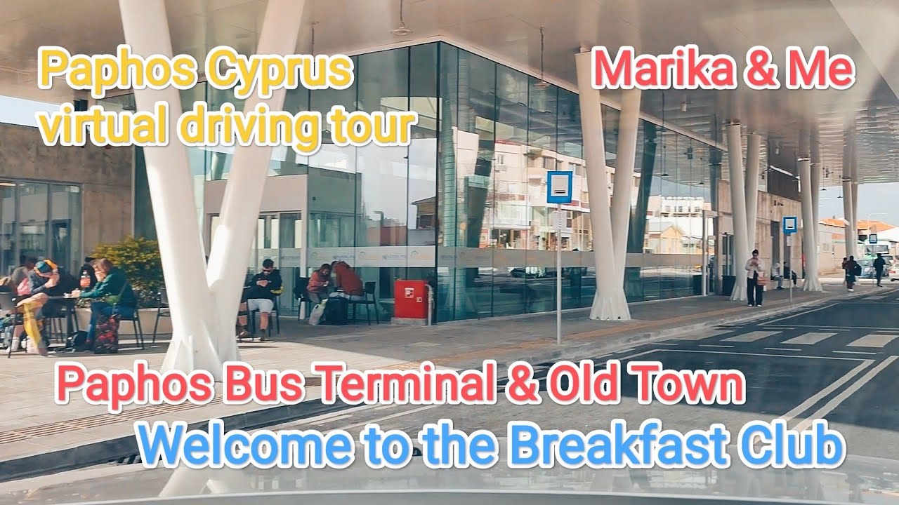 Driving around the New Paphos Bus Terminal.. Paphos Cyprus