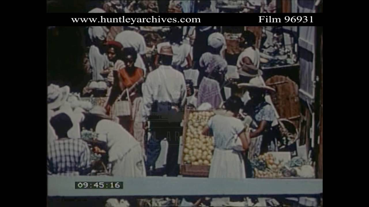 Barbados Market, 1950's.  Archive film 96931