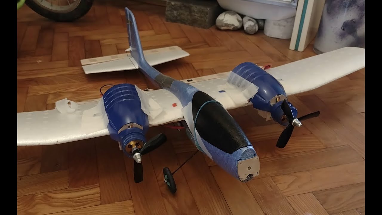 13 Lidl Glider RC conversion   Twin engine conversion