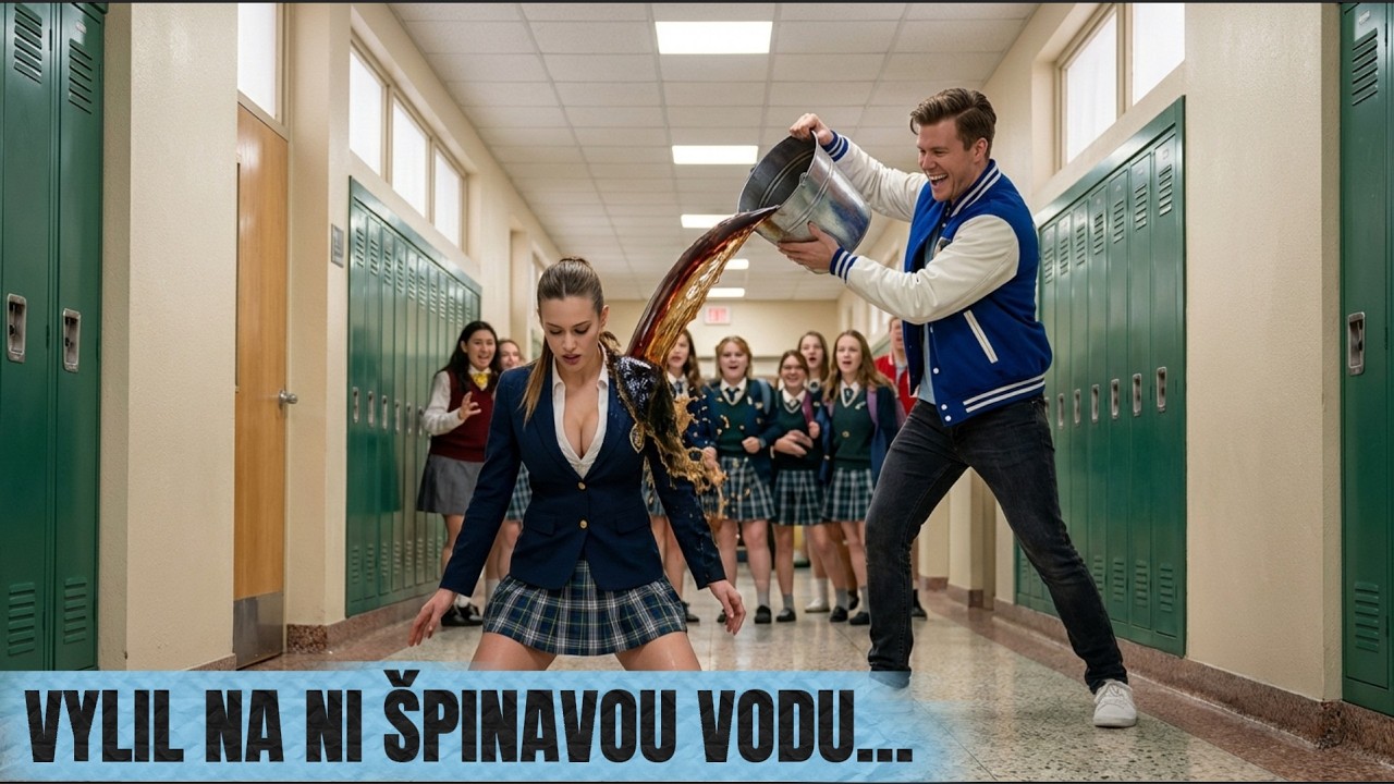 Syn ředitele vylil na novou učitelku špinavou vodu z kýble