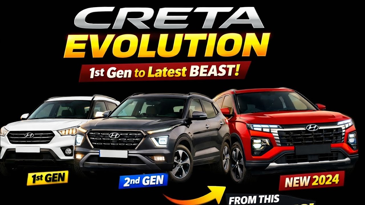 Creta Evolution 🚗 From 1st Gen to 2024 Beast!#Creta #HyundaiCreta #CretaEvolution #SUVIndia #Indian