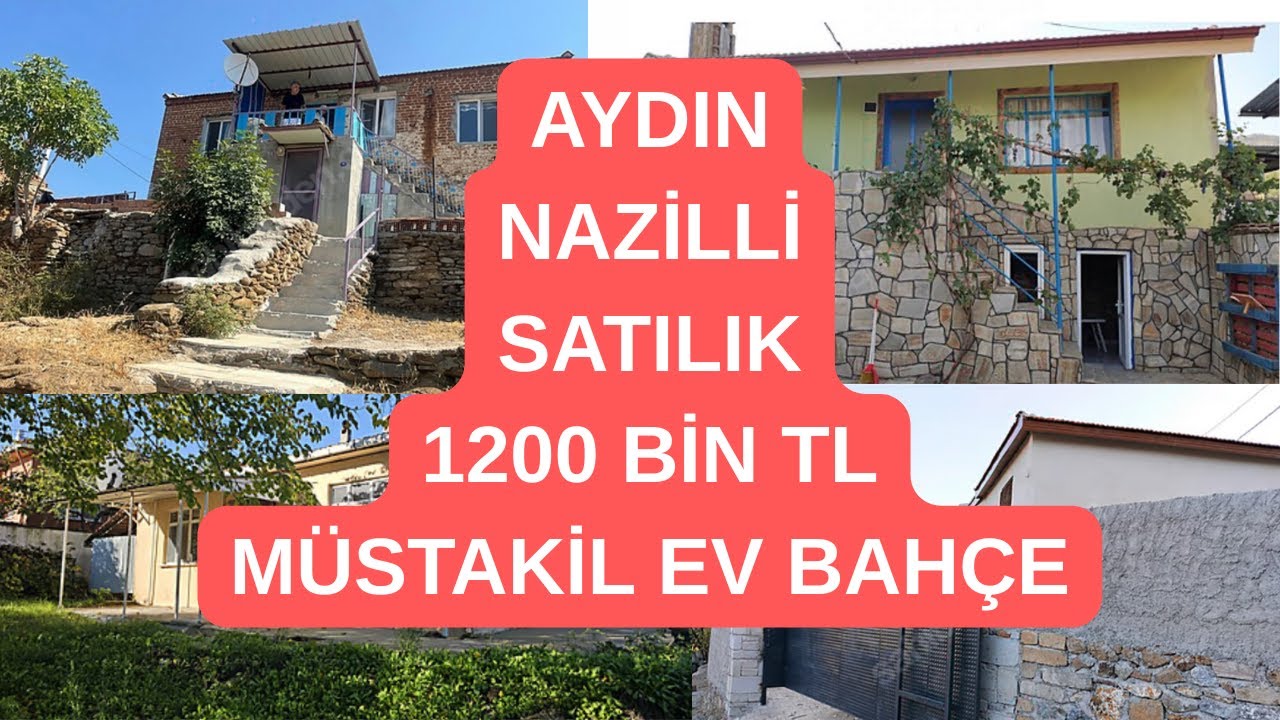 AYDIN 1200 BİN TL  SATILIK MÜSTAKİL EV BAHÇE