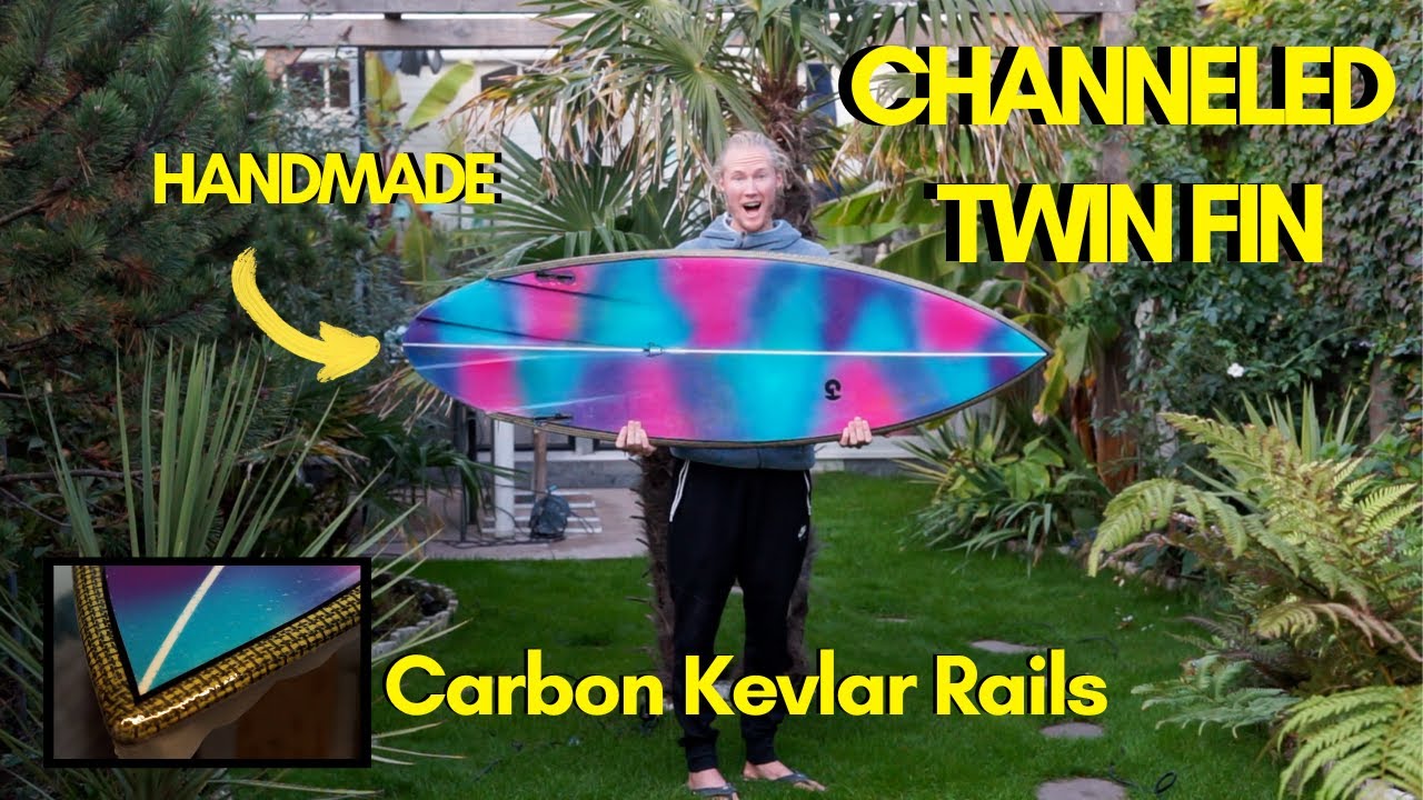 Channeled Twin Fin Surfboard Build | Start to Finish | Carbon Kevlar Rails