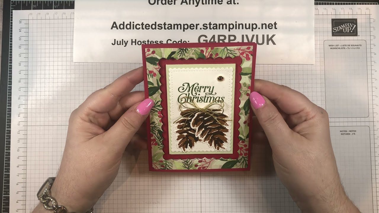 Fun Fold Sneak Peek with Stampin' Up! Christmas Season and Painted Christmas Designer Paper