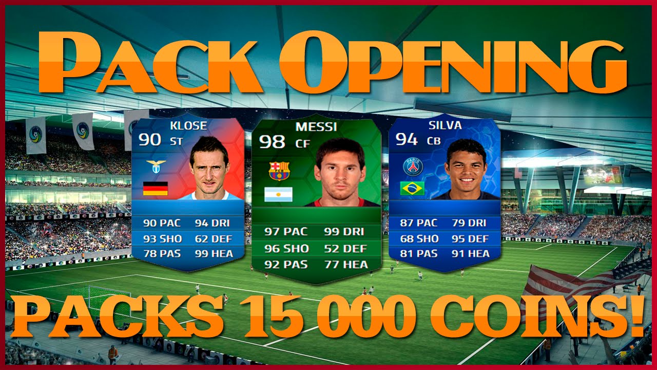 [FIFA 14 ULTIMATE TEAM PACK OPENING | ОТКРЫТИЕ ПАКОВ ЗА 15 000 МОНЕТ]